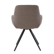 Eetkamerstoel Doreen Bouclé Bruin Draaibaar 61 cm 61x65x83 cm-Eetkamerstoelen-Livingfurn
