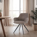 Eetkamerstoel Doreen Bouclé Bruin Draaibaar 61 cm-Livingfurn