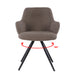 Eetkamerstoel Doreen Bouclé Bruin Draaibaar 61 cm-Livingfurn