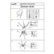 Eetkamerstoel Doreen Bouclé Wit Draaibaar 61 cm 61x65x83 cm-Eetkamerstoelen-Livingfurn