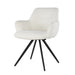 Eetkamerstoel Doreen Bouclé Wit Draaibaar 61 cm-Eetkamerstoelen-Livingfurn