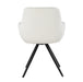 Eetkamerstoel Doreen Bouclé Wit Draaibaar 61 cm-Eetkamerstoelen-Livingfurn