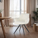 Eetkamerstoel Doreen Bouclé Wit Draaibaar 61 cm-Eetkamerstoelen-Livingfurn