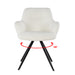 Eetkamerstoel Doreen Bouclé Wit Draaibaar 61 cm-Eetkamerstoelen-Livingfurn