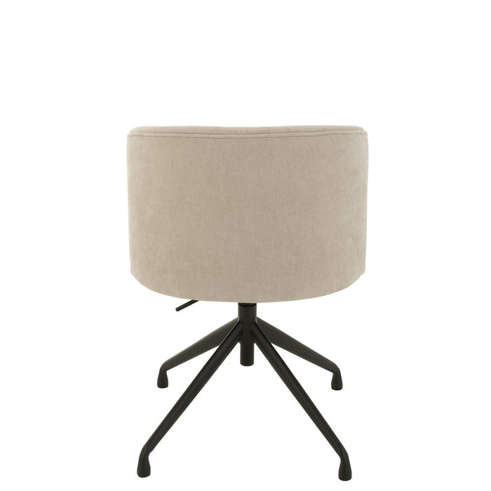 Eetkamerstoel Draaibaar | Omhoog | Omlaag Textiel Beige-Eetkamerstoelen-J-Line