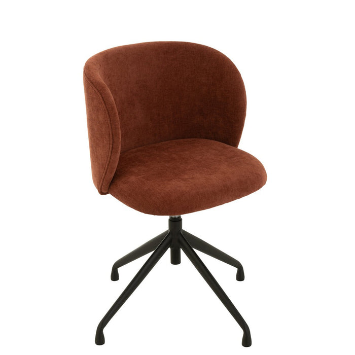 Eetkamerstoel Draaibaar | Omhoog | Omlaag Textiel Burgundy-Eetkamerstoelen-J-Line