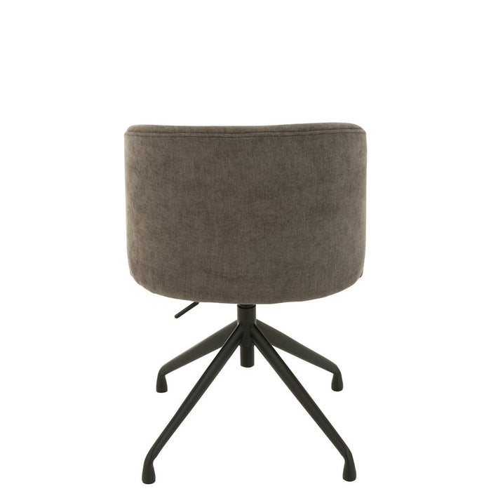 Eetkamerstoel Draaibaar | Omhoog | Omlaag Textiel Dark Grey-Eetkamerstoelen-J-Line