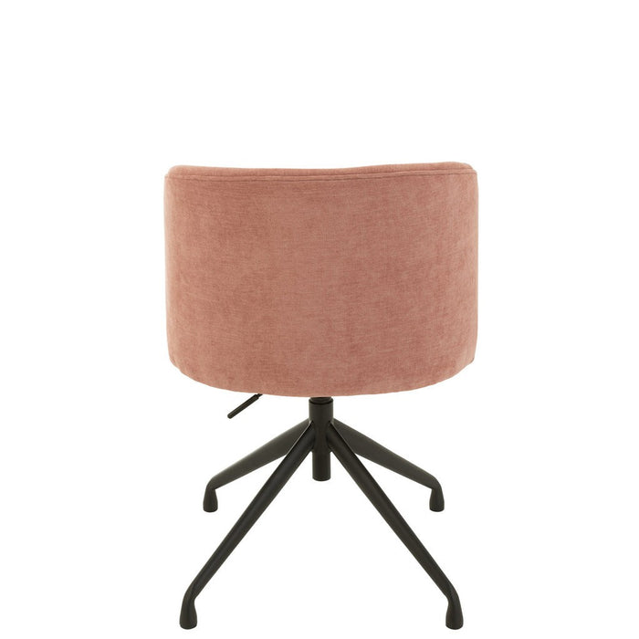 Eetkamerstoel Draaibaar | Omhoog | Omlaag Textiel Light Pink-Eetkamerstoelen-J-Line