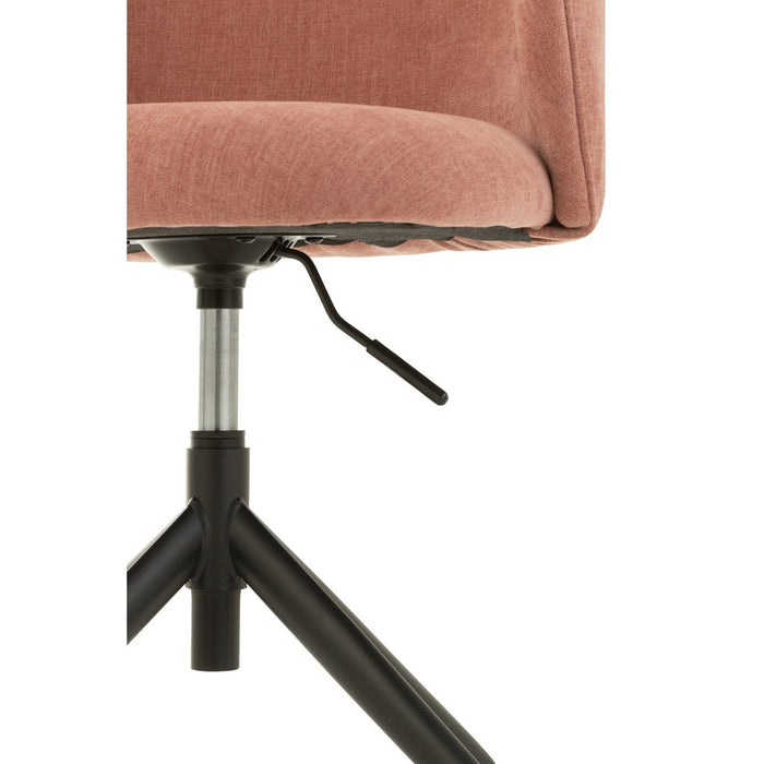 Eetkamerstoel Draaibaar | Omhoog | Omlaag Textiel Light Pink-Eetkamerstoelen-J-Line