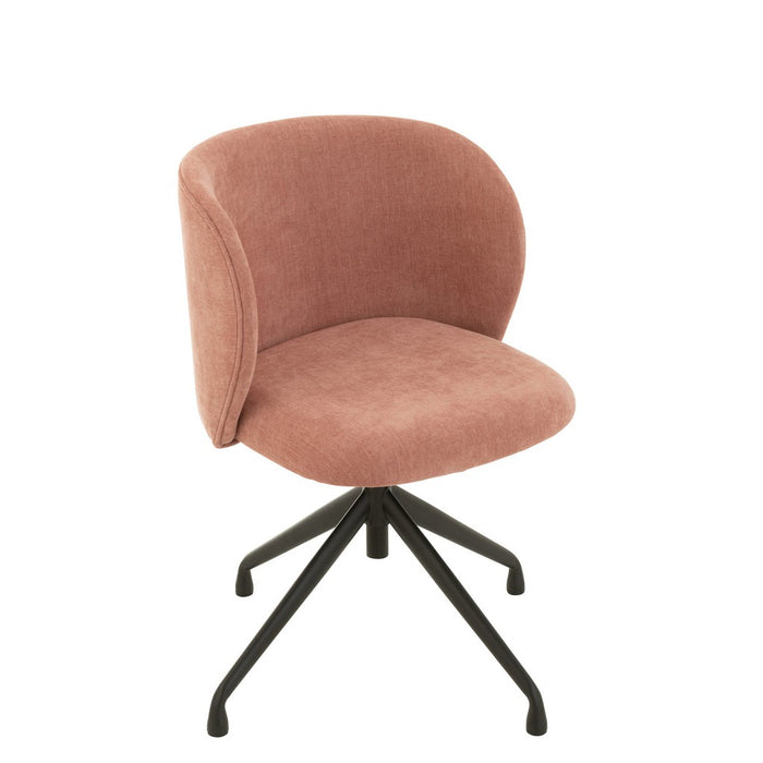 Eetkamerstoel Draaibaar | Omhoog | Omlaag Textiel Light Pink-Eetkamerstoelen-J-Line