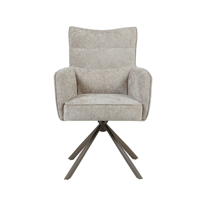 Eetkamerstoel Dubai Chenille Beige-Eetkamerstoelen-LABEL51