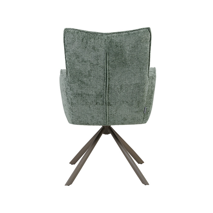 Eetkamerstoel Dubai Chenille Groen-Eetkamerstoelen-LABEL51