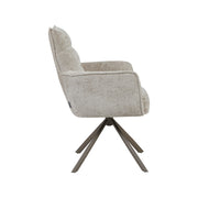 Eetkamerstoel Dubai Chenille Naturel 62x66x93 cm-Eetkamerstoelen-LABEL51