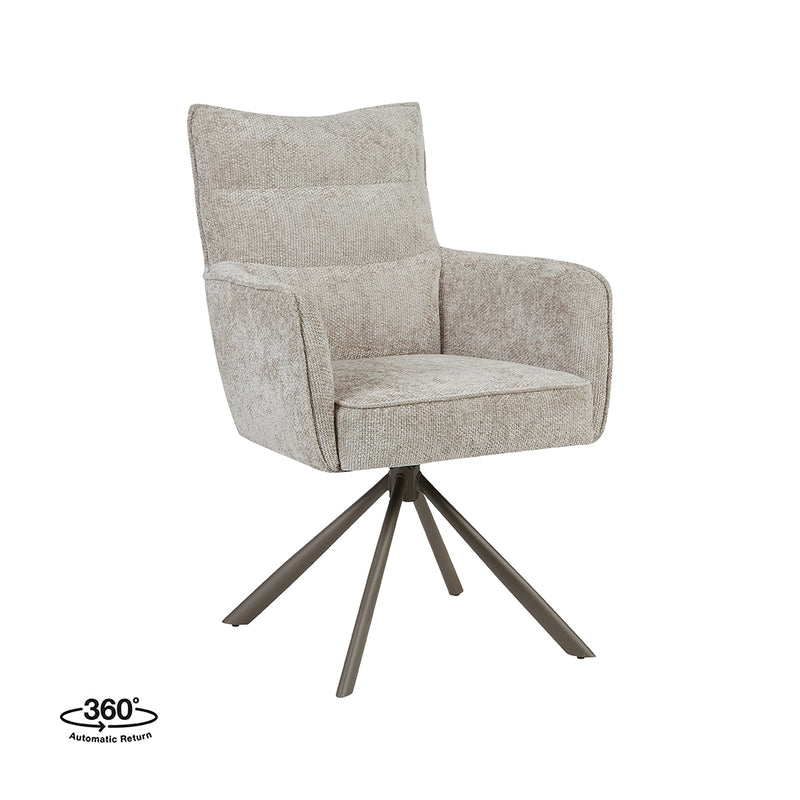 Eetkamerstoel Dubai Chenille Naturel 62x66x93 cm-Eetkamerstoelen-LABEL51