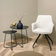 Eetkamerstoel Duke Beige Draaibaar 61 cm-Eetkamerstoelen-Livingfurn