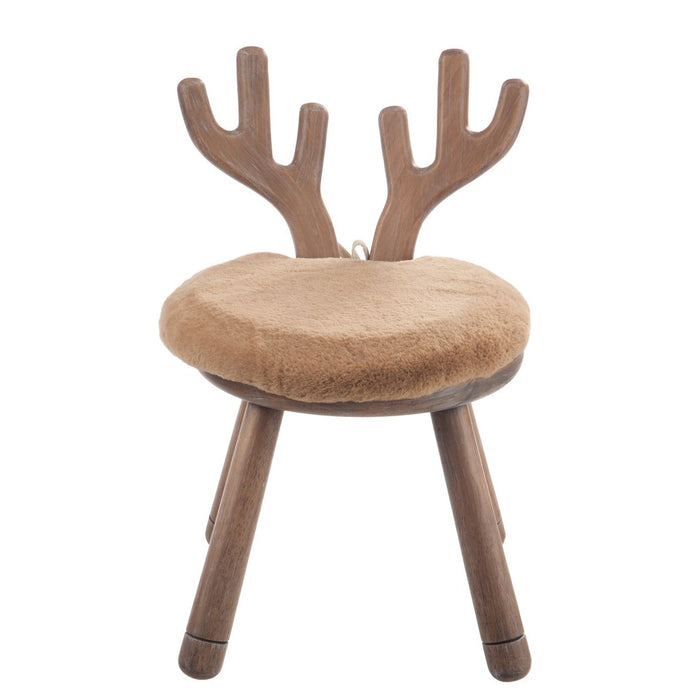 Eetkamerstoel Ear Deer Hout Natuurlijk-Eetkamerstoelen-J-Line