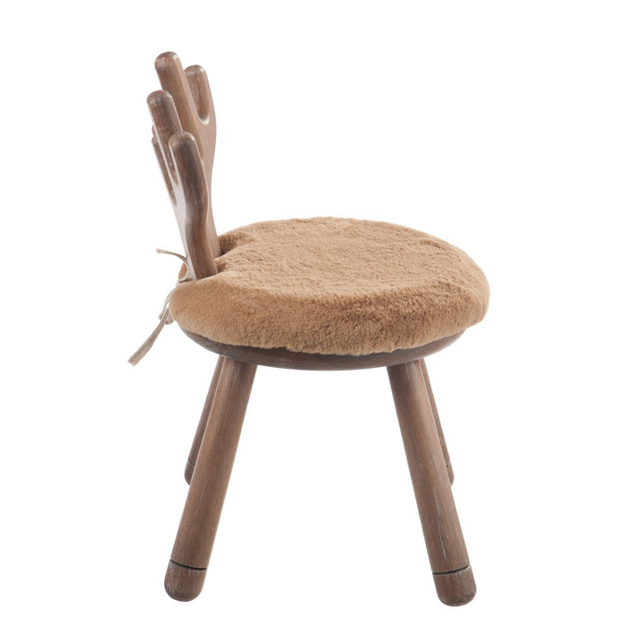 Eetkamerstoel Ear Deer Hout Natuurlijk-Eetkamerstoelen-J-Line