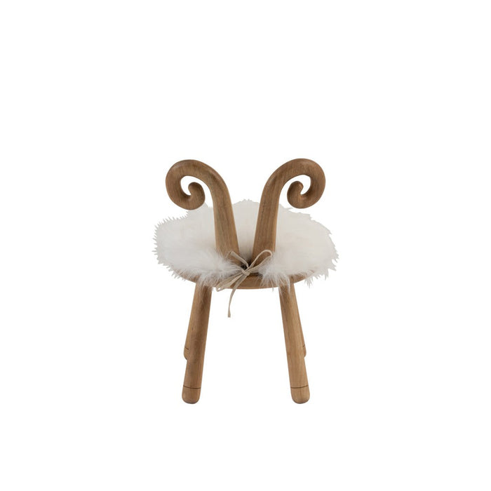 Eetkamerstoel Ears Sheep Hout Natuurlijk-Eetkamerstoelen-J-Line