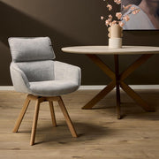 Eetkamerstoel Eetkamerstoe Jona Taupe 59x64.5x91 cm-Eetkamerstoelen-Starfurn