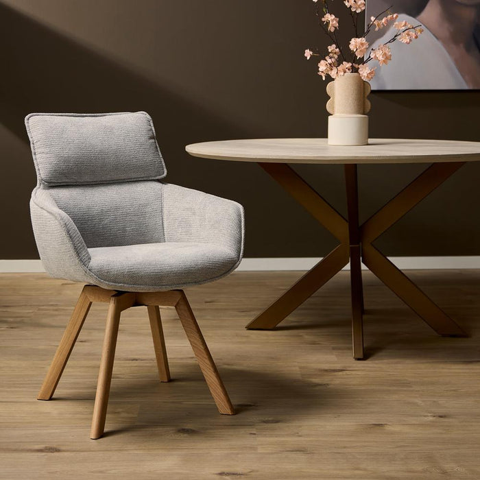 Eetkamerstoel Eetkamerstoe Jona Taupe 59x64.5x91 cm-Eetkamerstoelen-Starfurn