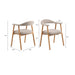 Eetkamerstoel Ella Met Arm S/2-56x54x76-Terracotta/White Pigmented-Stof/Eiken-Eetkamerstoelen-HSM Collection