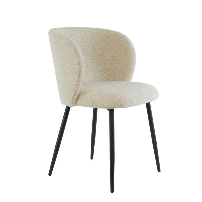 Eetkamerstoel Elyna - Beige - 56x55x79cm-Eetkamerstoelen-Light & Living