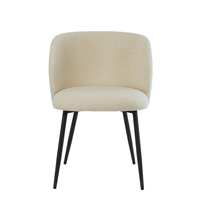 Eetkamerstoel Elyna - Beige - 56x55x79cm-Eetkamerstoelen-Light & Living