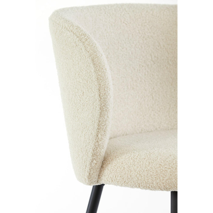 Eetkamerstoel Elyna - Beige - 56x55x79cm-Eetkamerstoelen-Light & Living