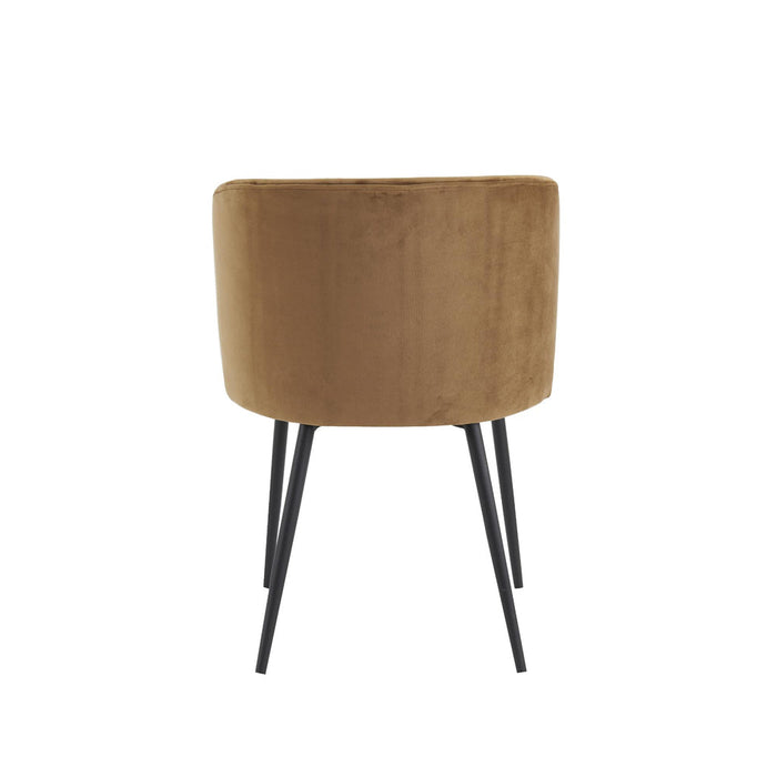 Eetkamerstoel Elyna - Bruin - 56x55x79cm-Eetkamerstoelen-Light & Living