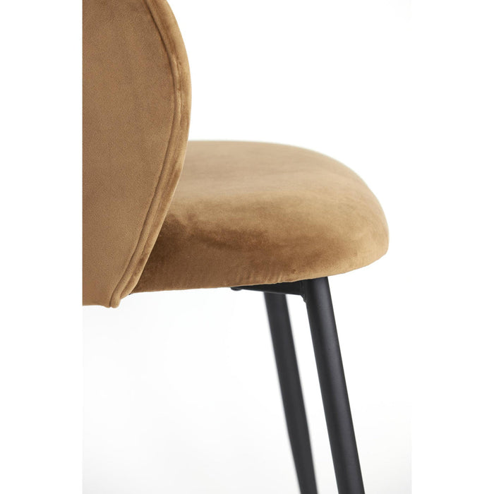 Eetkamerstoel Elyna - Bruin - 56x55x79cm-Eetkamerstoelen-Light & Living