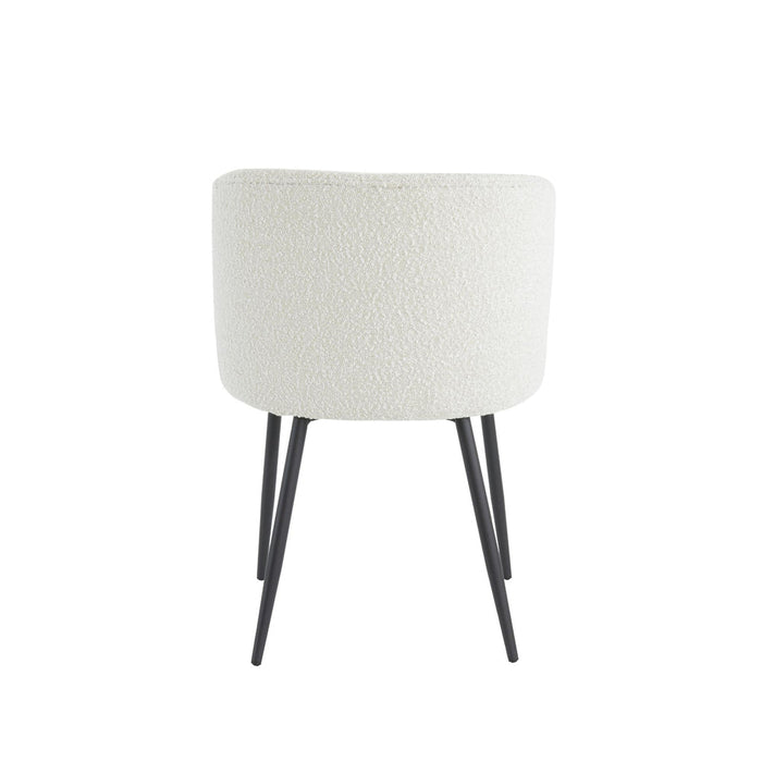 Eetkamerstoel Elyna - Crème - 56x55x79cm-Eetkamerstoelen-Light & Living