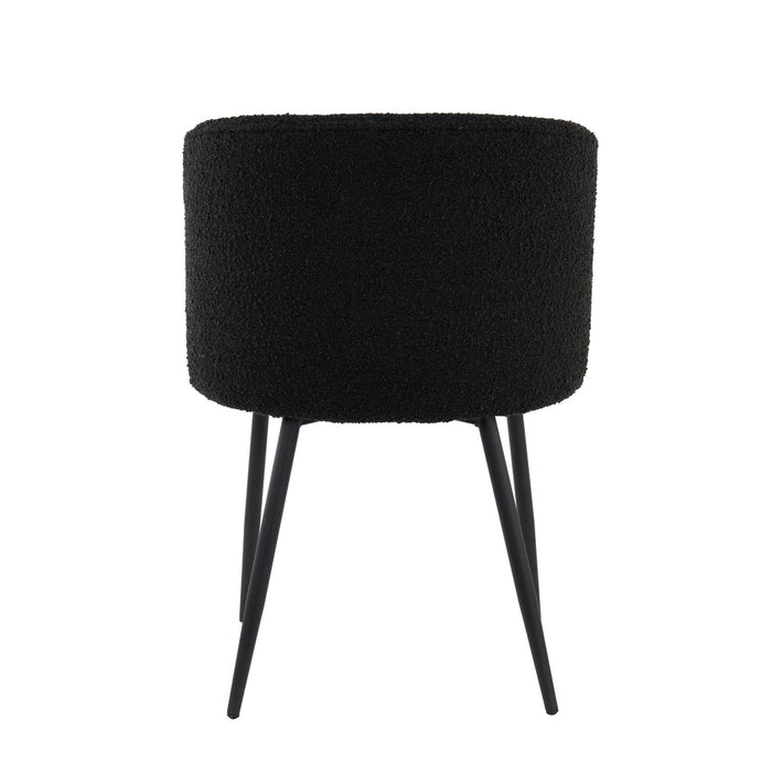 Eetkamerstoel Elyna - Zwart - 56x55x79cm-Eetkamerstoelen-Light & Living