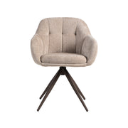 Eetkamerstoel Esma Clay Elite Brons Metalen Frame 60x62x80 cm-Eetkamerstoelen-LABEL51