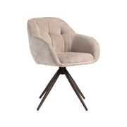 Eetkamerstoel Esma Clay Elite Brons Metalen Frame 60x62x80 cm-Eetkamerstoelen-LABEL51