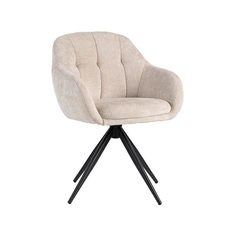 Eetkamerstoel Esma Naturel Elite Draaibaar 60x62x80 cm-Eetkamerstoelen-LABEL51