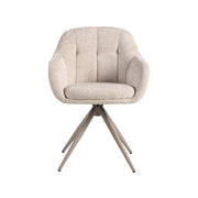 Eetkamerstoel Esma Naturel Elite Taupe Metalen Frame 60x62x80 cm-Eetkamerstoelen-LABEL51