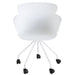 Eetkamerstoel Eva Wheels Polypropylene Wit-Eetkamerstoelen-J-Line