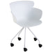 Eetkamerstoel Eva Wheels Polypropylene Wit-Eetkamerstoelen-J-Line