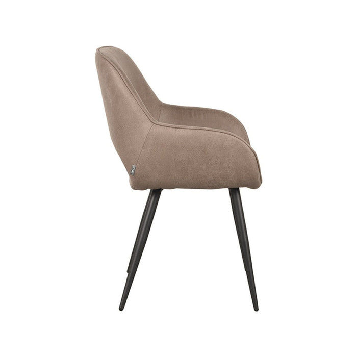 Eetkamerstoel Fer 58x57x87 cm Suede Taupe-Eetkamerstoelen-LABEL51