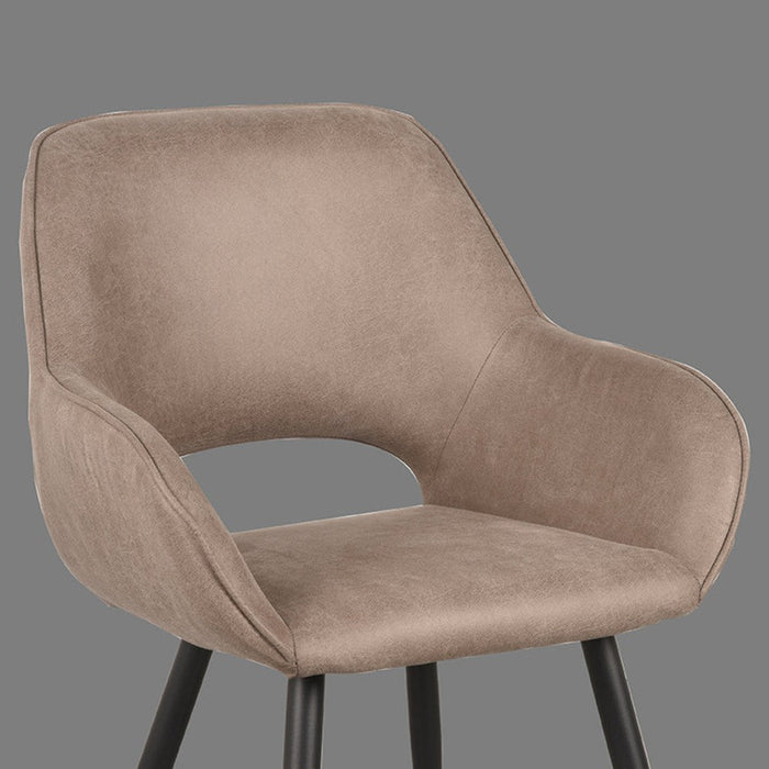 Eetkamerstoel Fer 58x57x87 cm Suede Taupe-Eetkamerstoelen-LABEL51