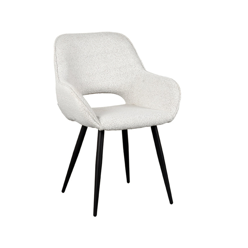 Eetkamerstoel Fer Champagne Boucle 58x57x87 cm-Eetkamerstoelen-LABEL51