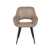 Eetkamerstoel Fer Taupe Micro Suede 58x57x87 cm-Eetkamerstoelen-LABEL51