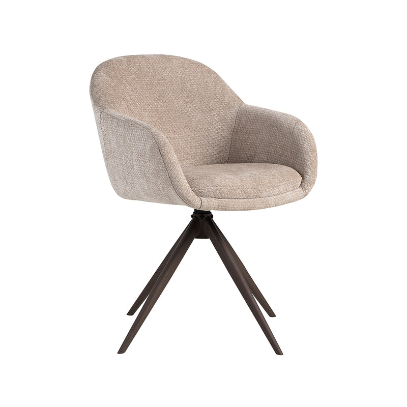 Eetkamerstoel Fiby Clay Elite Brons Metalen Frame 60x62x80 cm-Eetkamerstoelen-LABEL51