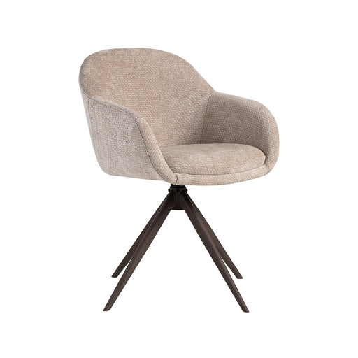 Eetkamerstoel Fiby Clay Elite Brons Metalen Frame 60x62x80 cm-Eetkamerstoelen-LABEL51