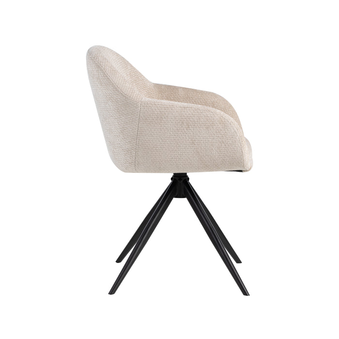 Eetkamerstoel Fiby - Naturel - Elite - Draaibaar-Eetkamerstoelen-LABEL51