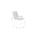 Eetkamerstoel Fijs Off Polyester Wit 61x47 cm-Eetkamerstoelen-Creating Home