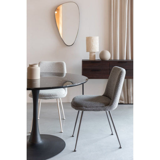 Eetkamerstoel Fijs Off Polyester Wit 61x47 cm-Fauteuils-Creating Home