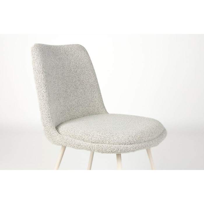 Eetkamerstoel Fijs Off Polyester Wit 61x47 cm-Fauteuils-Creating Home