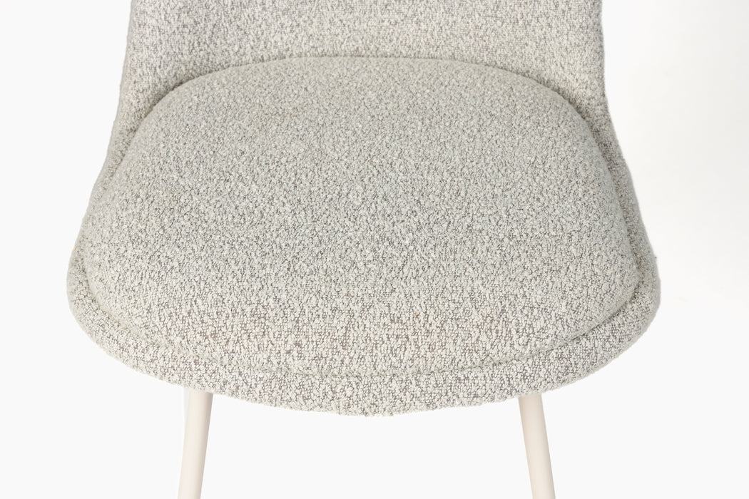 Eetkamerstoel Fijs Off Polyester Wit 61x47 cm-Fauteuils-Creating Home