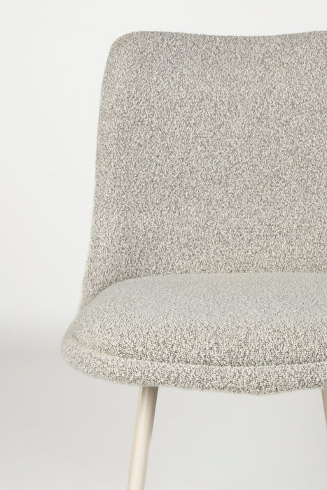 Eetkamerstoel Fijs Off Polyester Wit 61x47 cm-Fauteuils-Creating Home